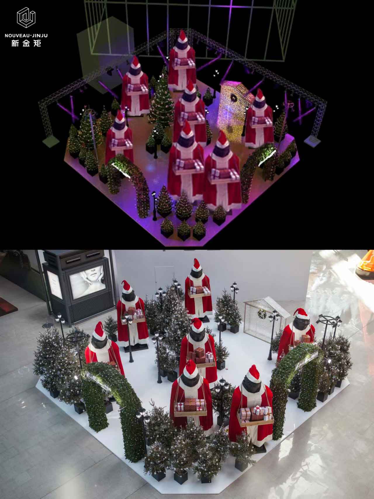 誰懂被超還原的圣誕氛圍裝置包圍啦！